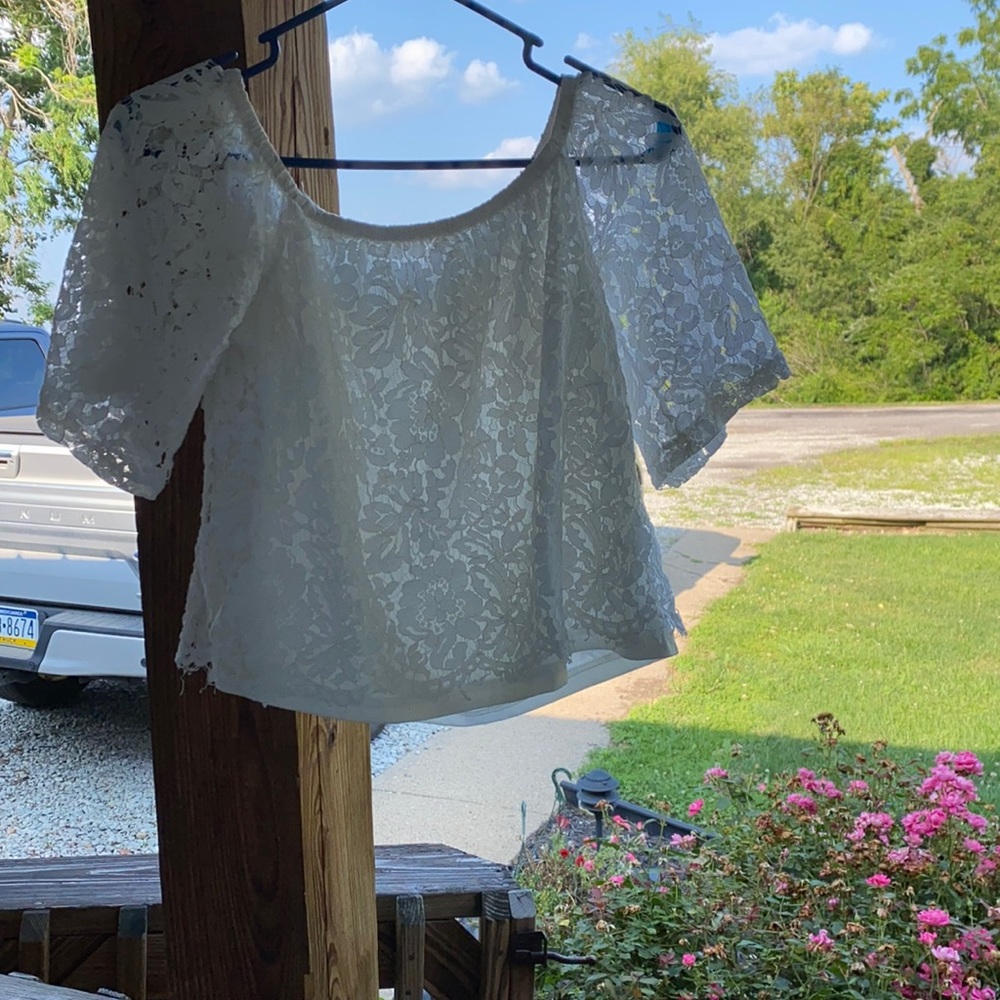 White lace blouse
